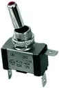 Metal toggle switch, 12 V/ 20 A, with 2 functions