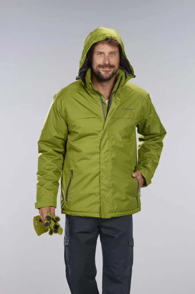 Functional jacket color green, breathable, windproof and water-repellent, size M