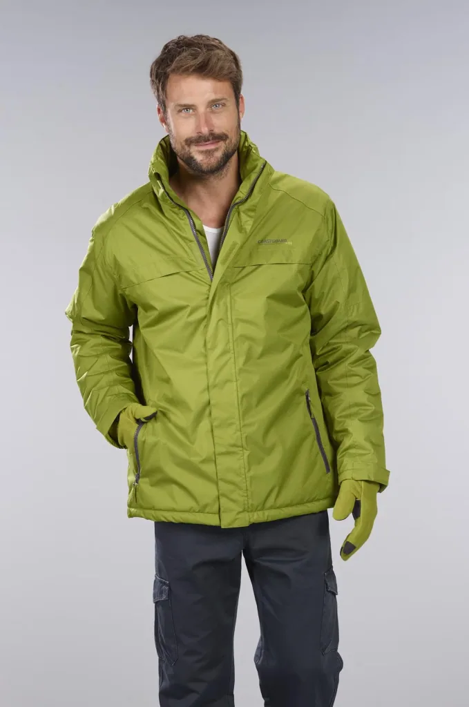 Functional jacket color green, breathable, windproof and water-repellent, size M