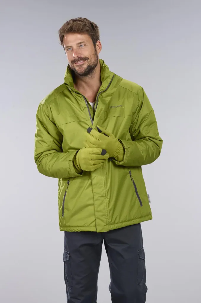 Functional jacket color green, breathable, windproof and water-repellent, size M