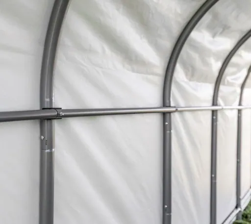Weidetent Run-In-Shed 40,87 m² groen, 670×610 cm – open schuilplaats voor paarden & vee, weerbestendig