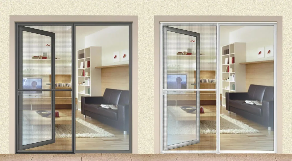 Insect screen tension frame set Premium sliding door 120 x 240 cm, color white