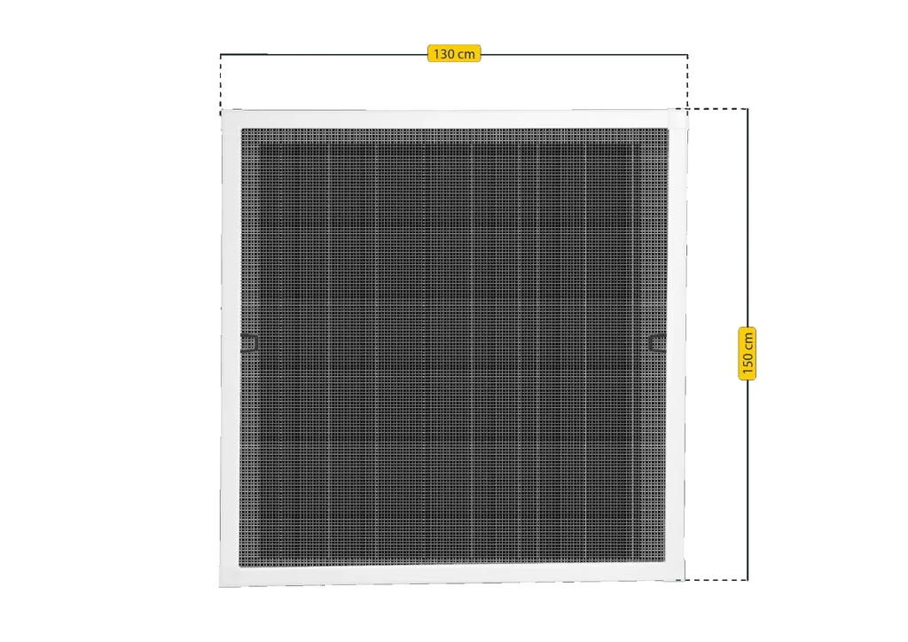 Insect screen window PLUS with aluminum frame, color white, 130 x 150 cm