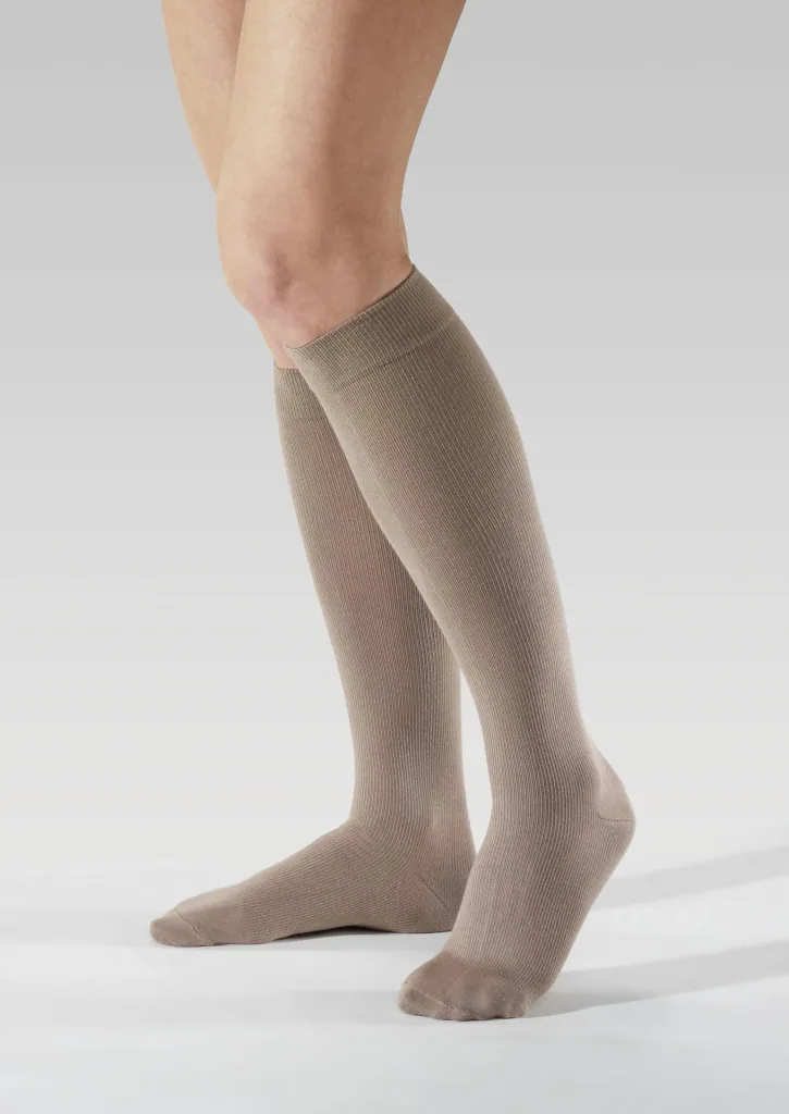 Support stockings, cotton, 2 pairs, size XL (43-45), beige