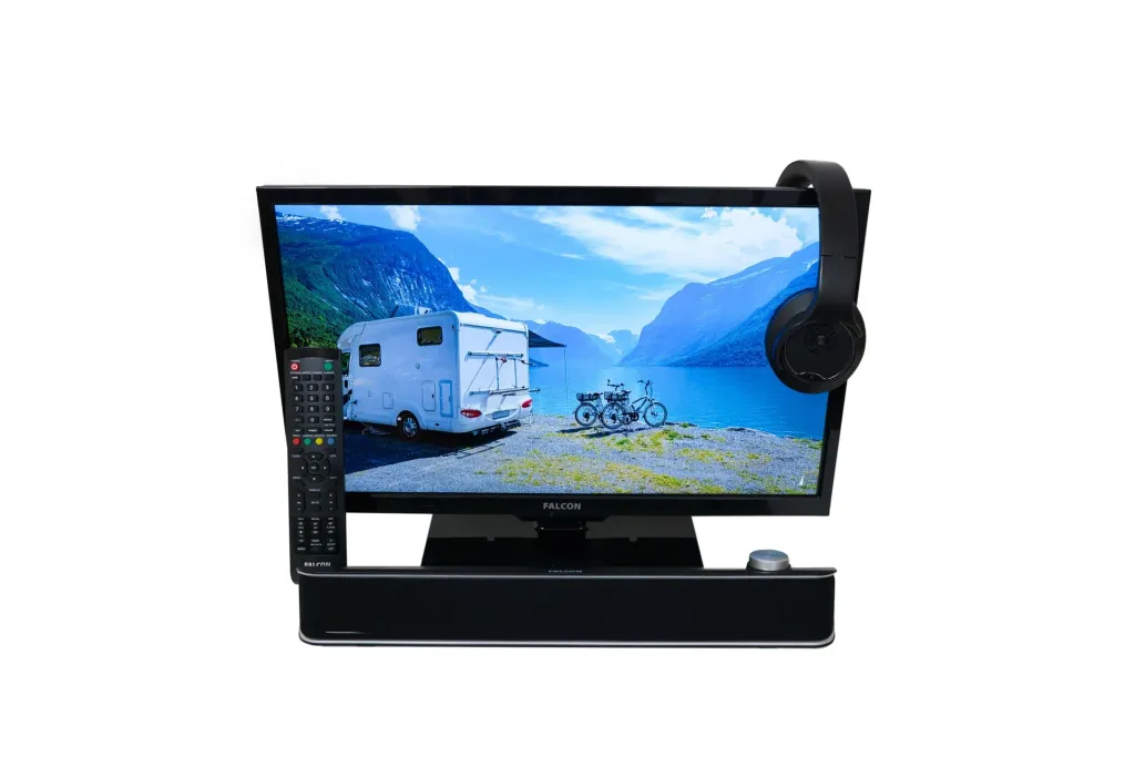 TV camping set in a suitcase with 19-inch LED TV