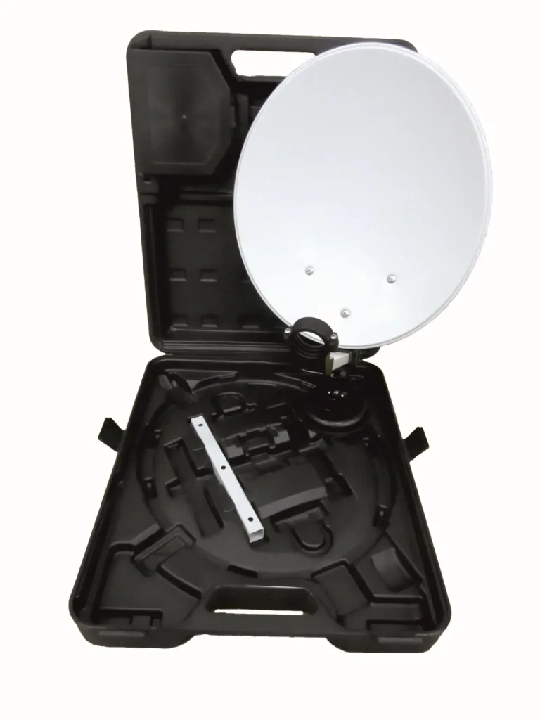 TV camping set in a suitcase with 19-inch LED TV