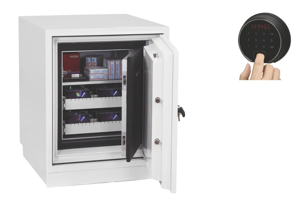 Data protection safe Datacare external dimensions 770 x 690 x 720 mm, with fingerprint lock