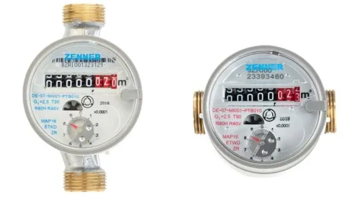 Single-jet apartment water meter for hot water QN 2.5/ R 3/4"/ 130 mm