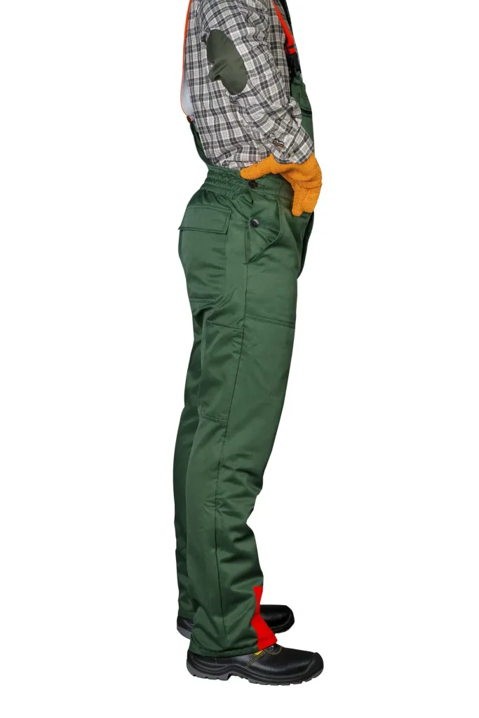 Cut protection safety starter set: trousers size 48, helmet, gloves