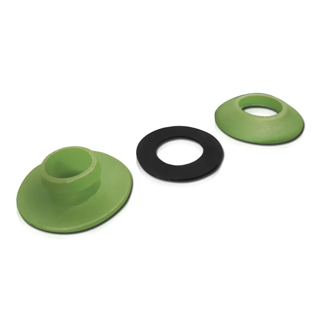 Tarpaulin eyelets, plastic, green, 25 pieces