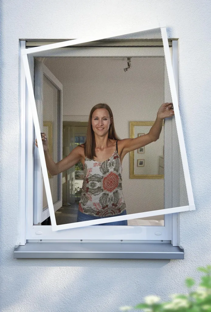 Insect screen window PREMIUM, color white, 100 x 120 cm