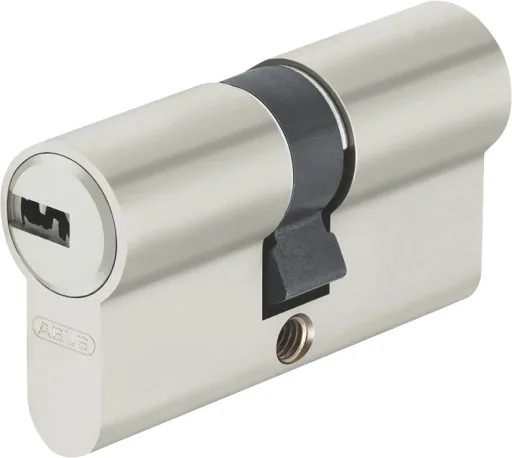 Door cylinder with reversible key, 30/30 cylinder division, emergency and danger function