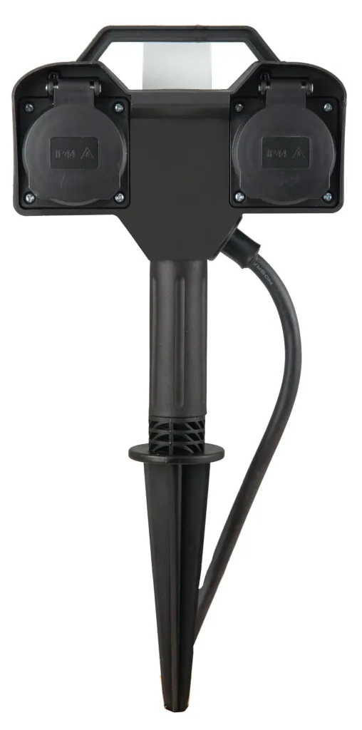 Power distributor with remote control and 2-way earth spike
