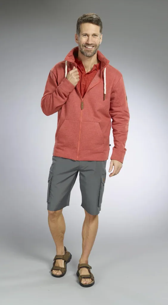 Sweat jacket, color red, size M