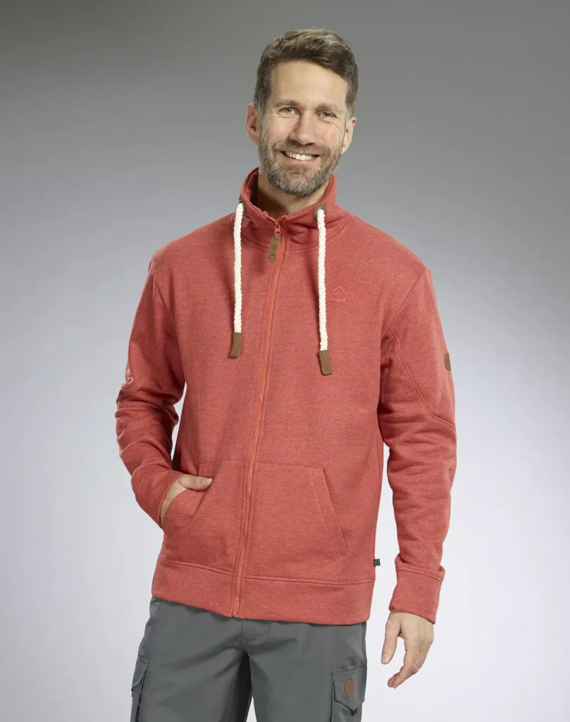Sweat jacket, color red, size M