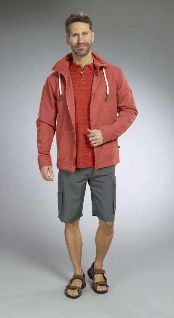 Sweat jacket, color red, size M