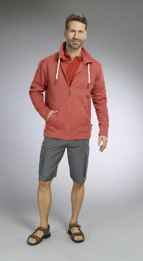 Sweat jacket, color red, size M