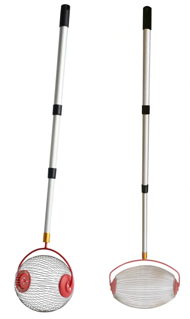 Roll collector with telescopic handle, large