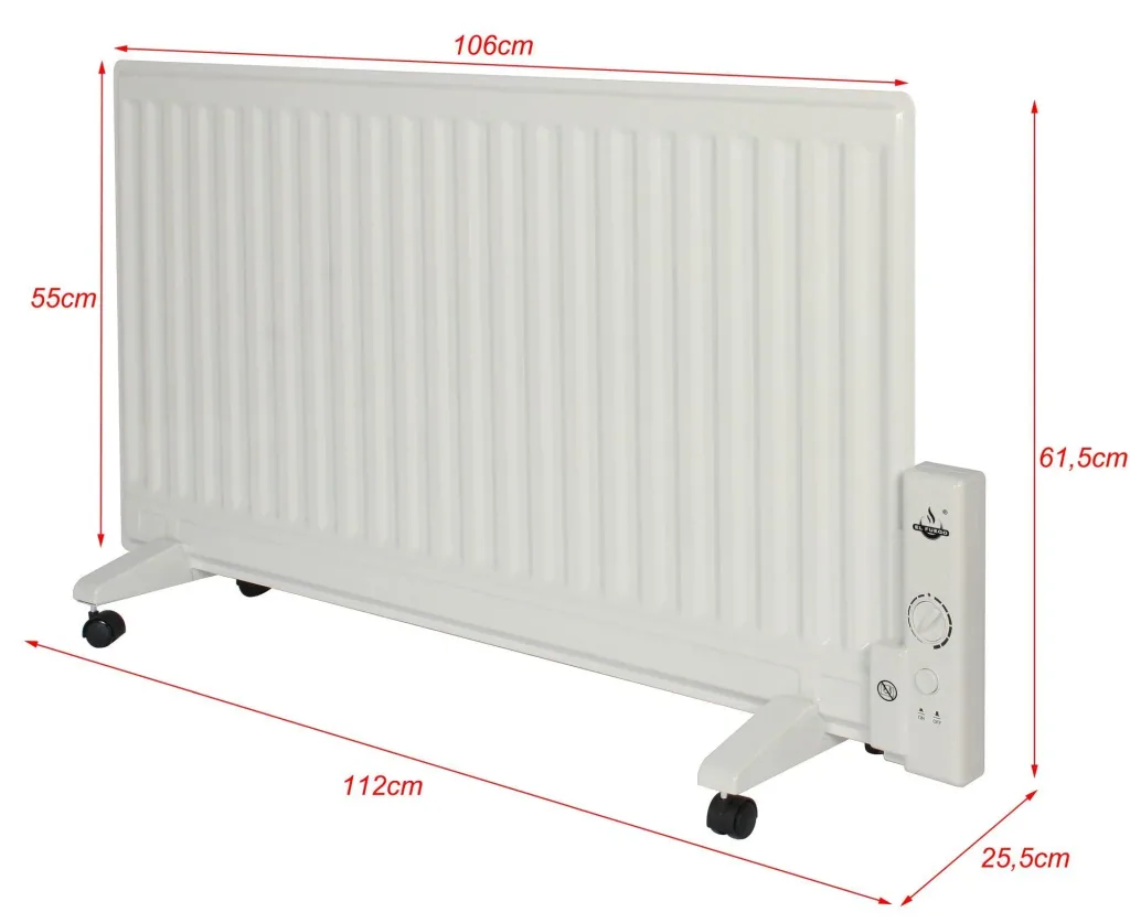 Oil panel heater, white, 1000 W