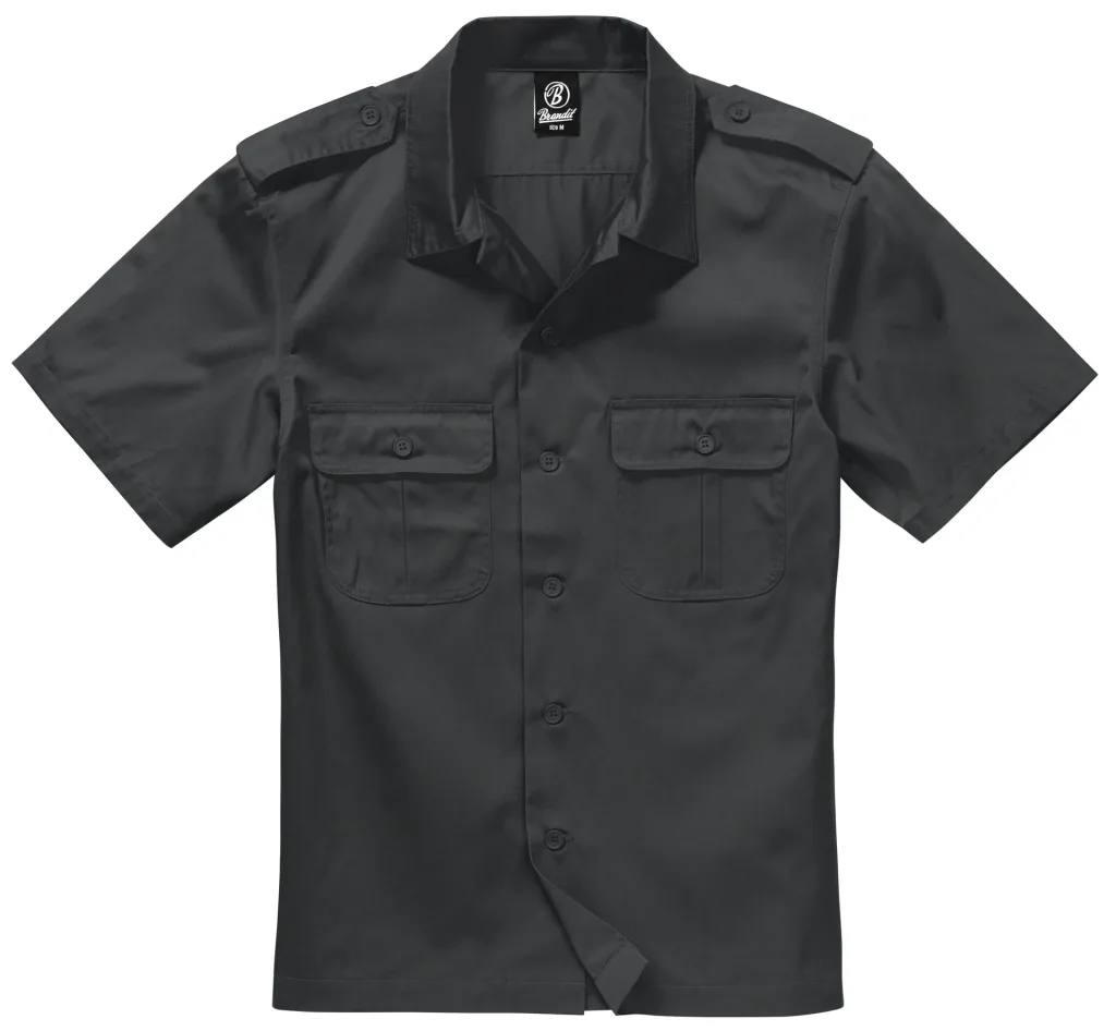 US shirt, short sleeve, color black, size 6XL