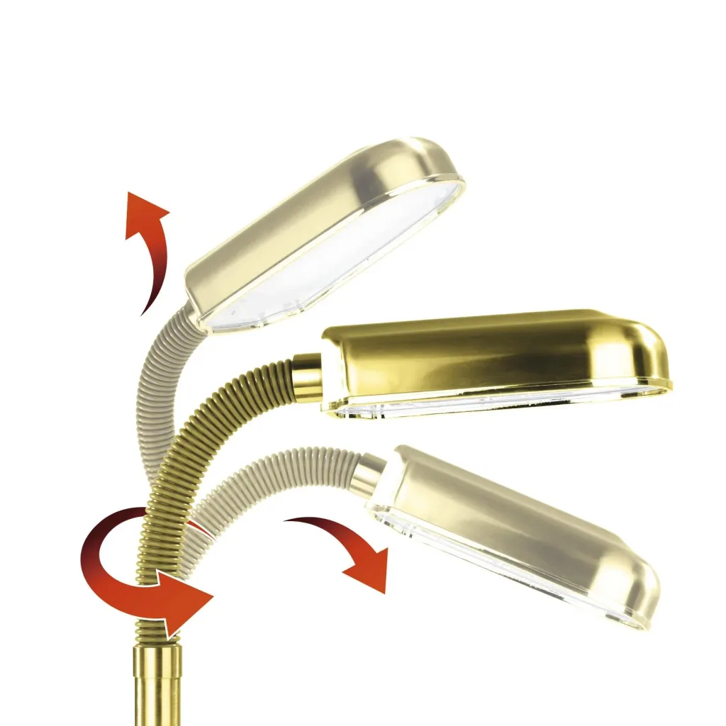LED daylight table lamp brass/gold colored