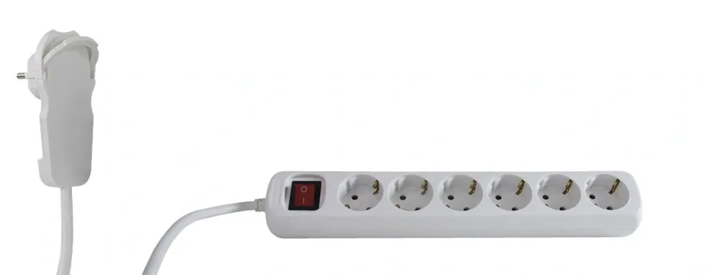 Protective contact extension cable 5 m - H05VV-FGG1.5, white