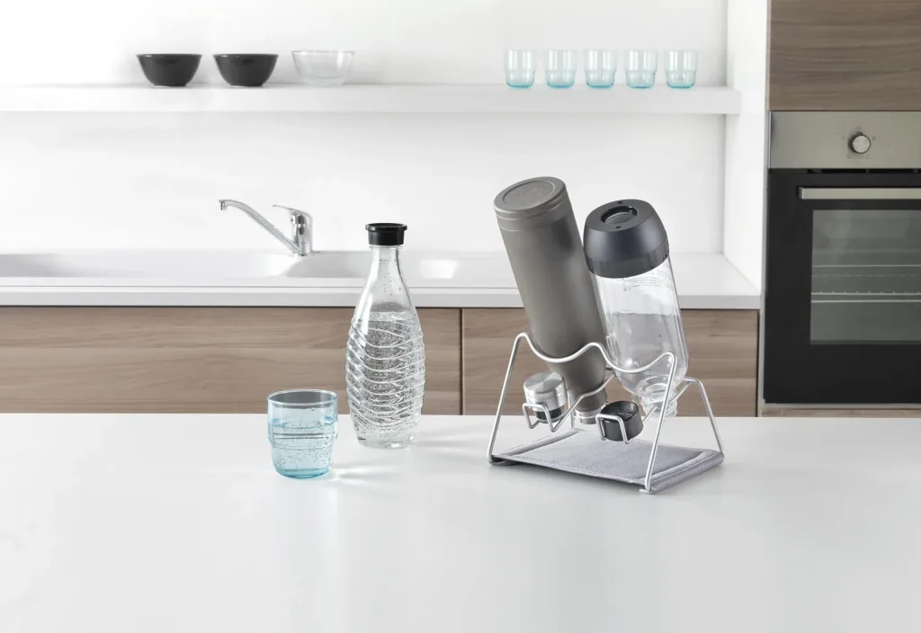 Sodatex 2 draining rack for 2 bottles