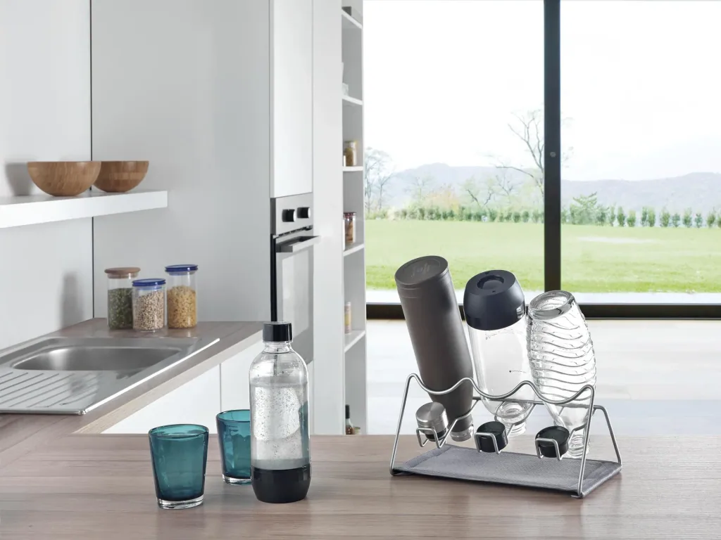 Sodatex 2 draining rack for 2 bottles
