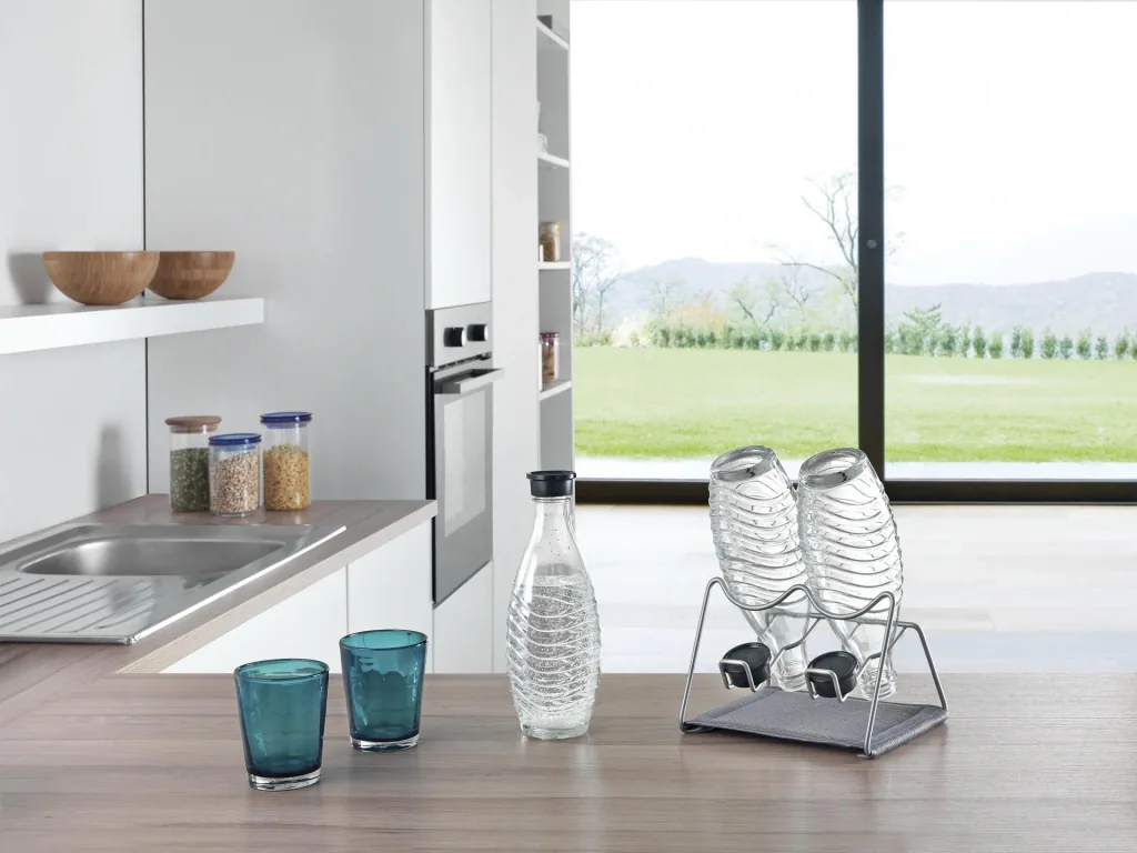 Sodatex 2 draining rack for 2 bottles