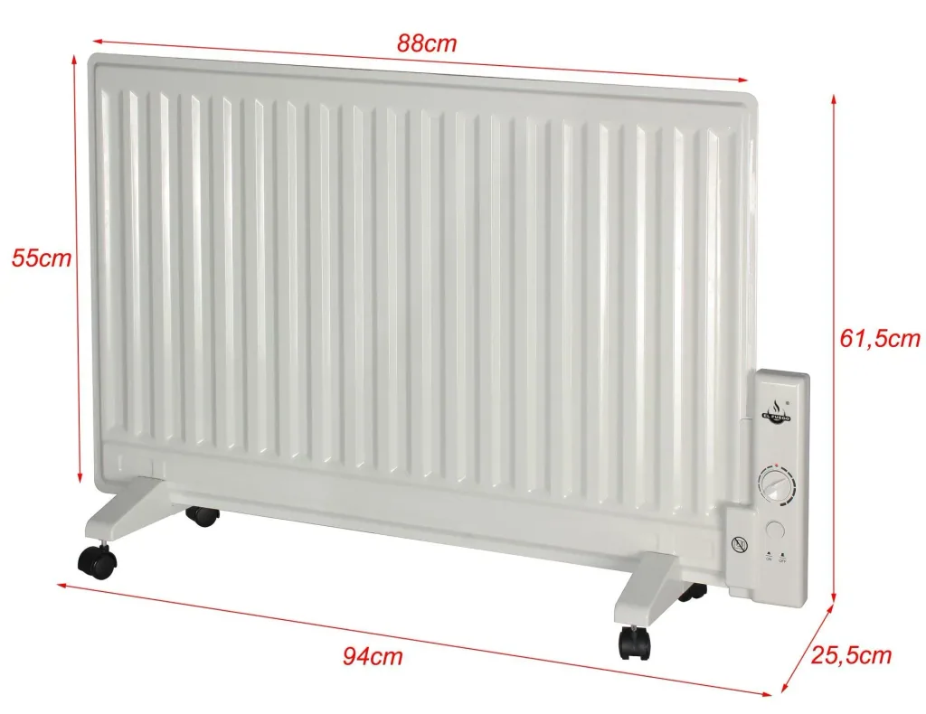 Oil panel heater, white, 800 W