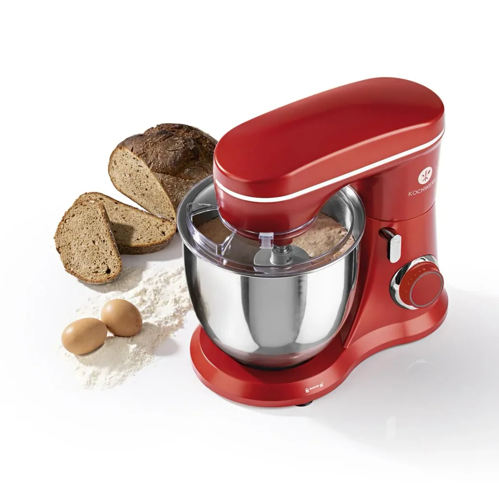 Food processor, red, 1300 watts