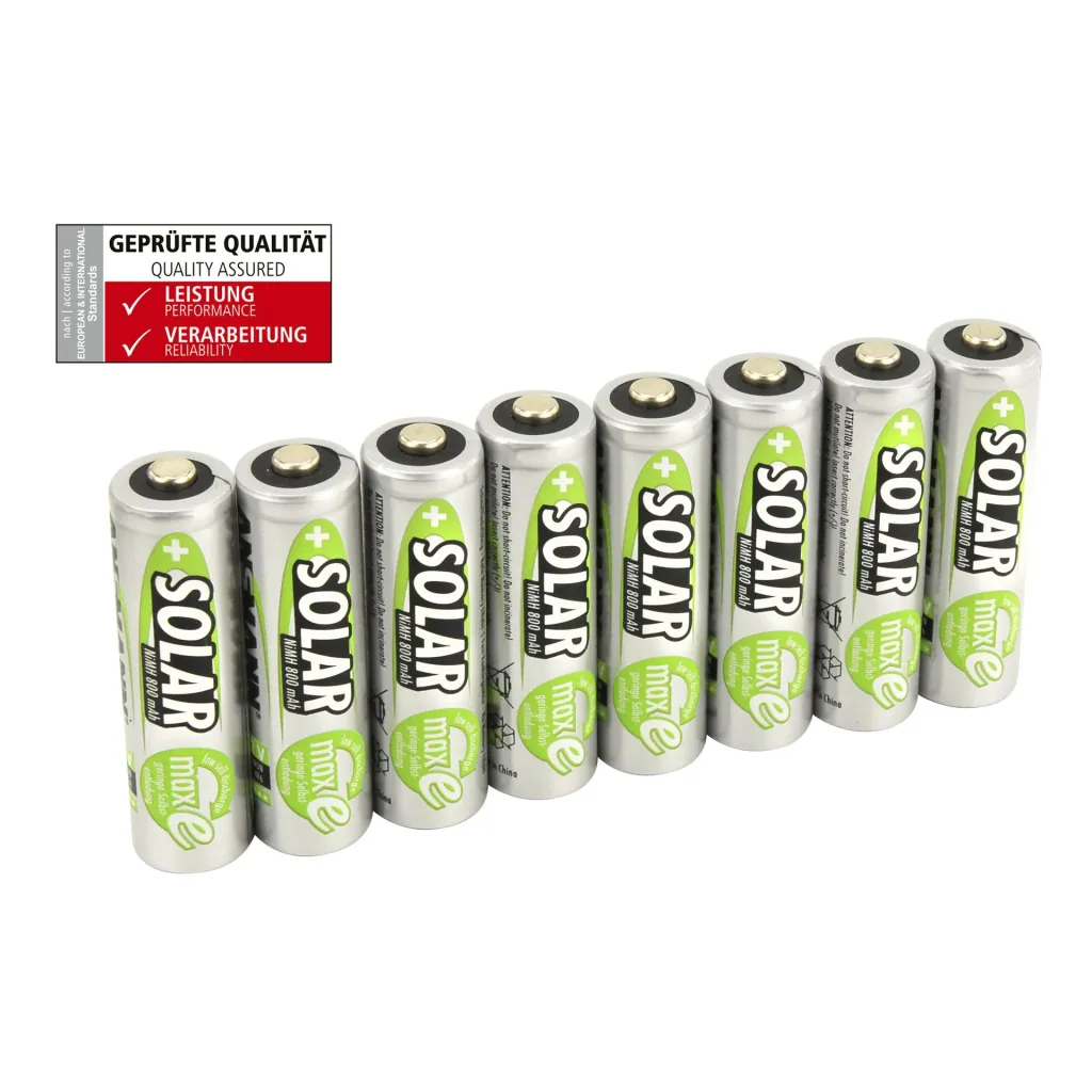 Solar NiMH Mignon (AA) battery, 800 mAh - 8 pieces