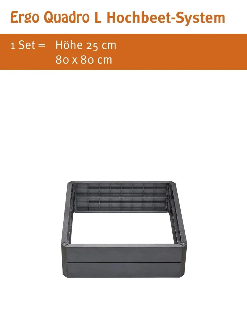 Raised bed system Stone "Ergo Quadro", size L