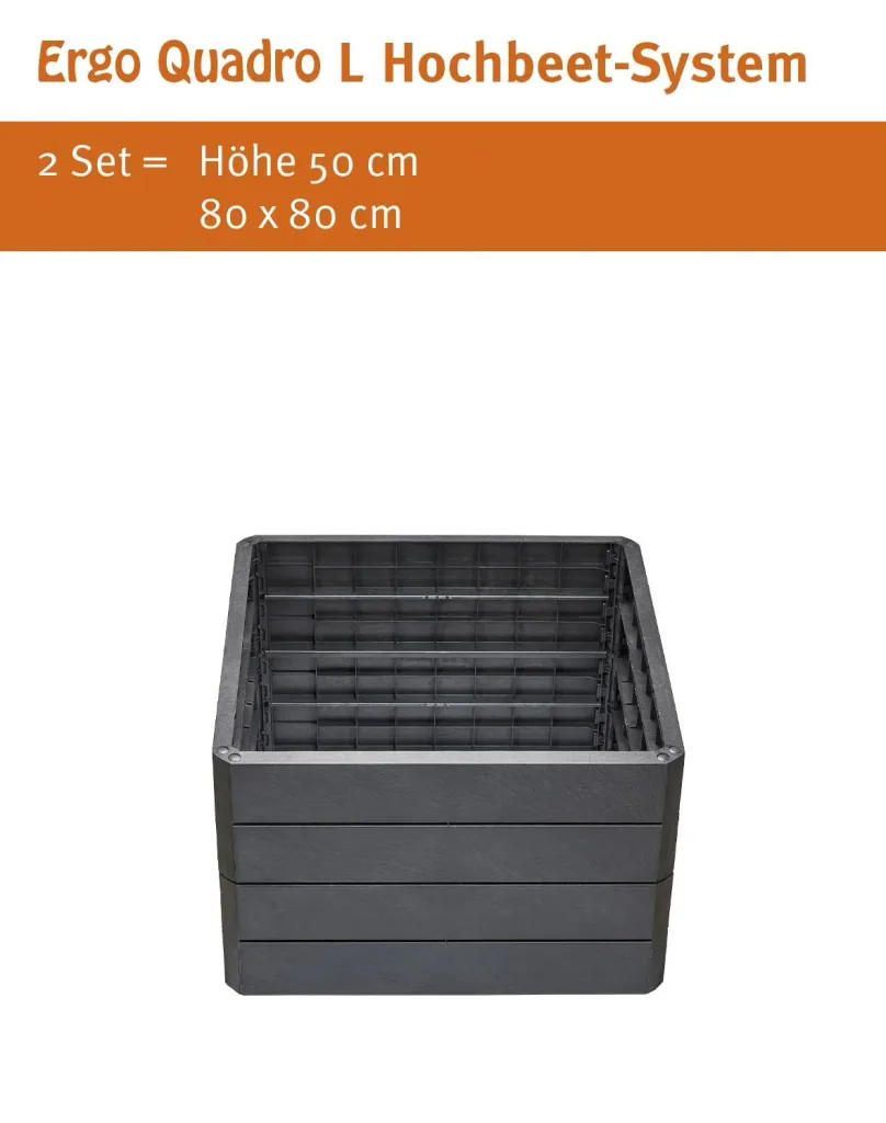 Raised bed system Stone "Ergo Quadro", size L