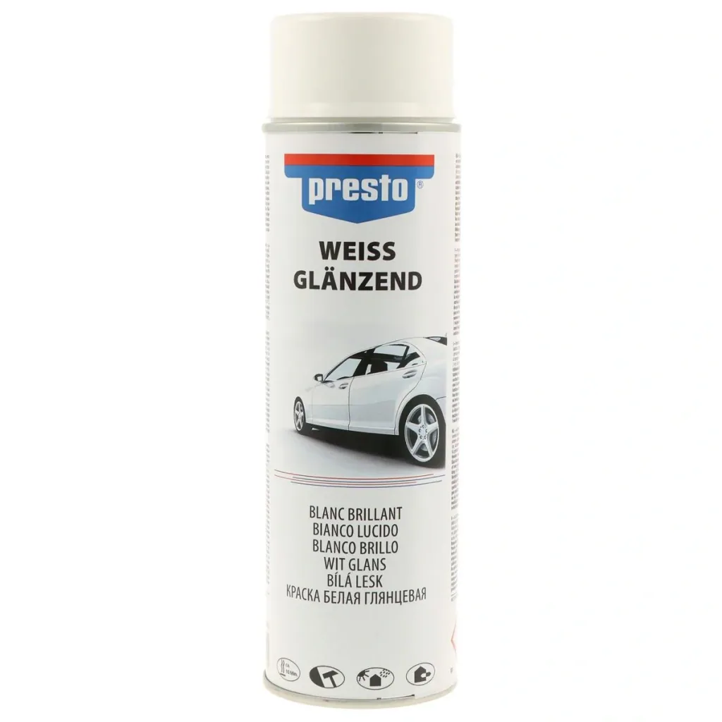 Rally spray can, glossy, 500 ml, color white