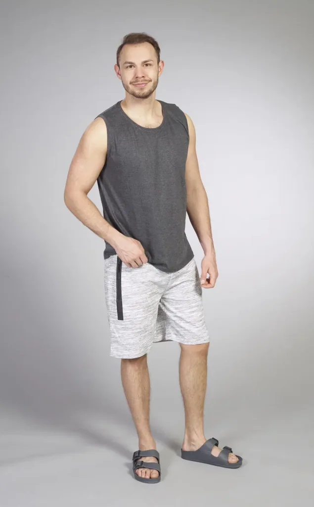 Sweatpants, color light gray/melange, size M