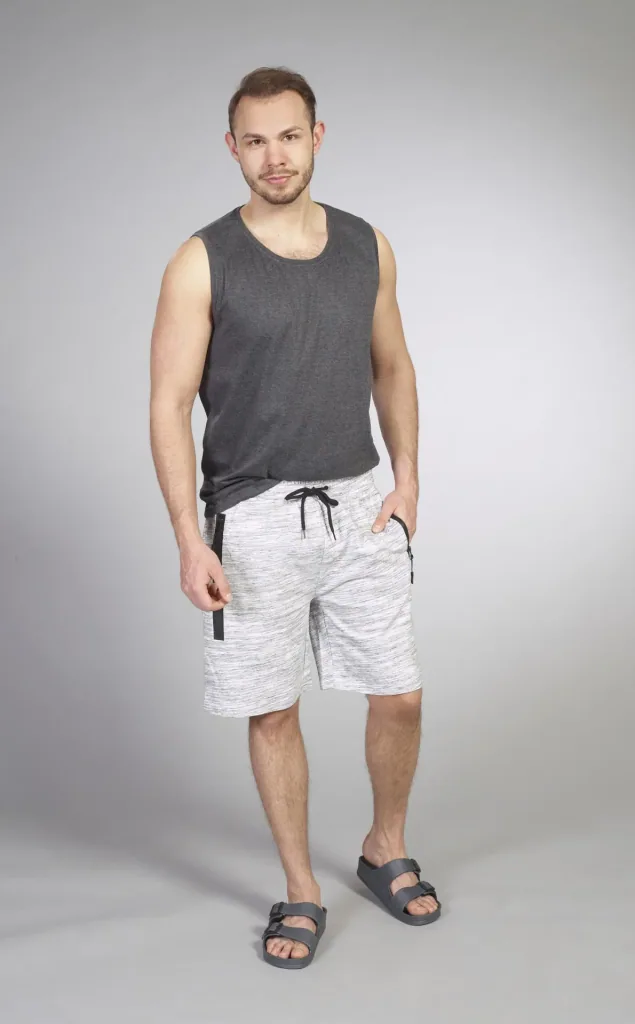 Sweatpants, color light gray/melange, size M