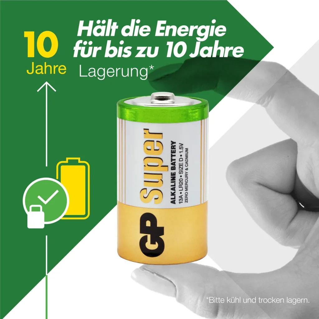 SUPER Mono D Alkaline Batteries - 2 pieces