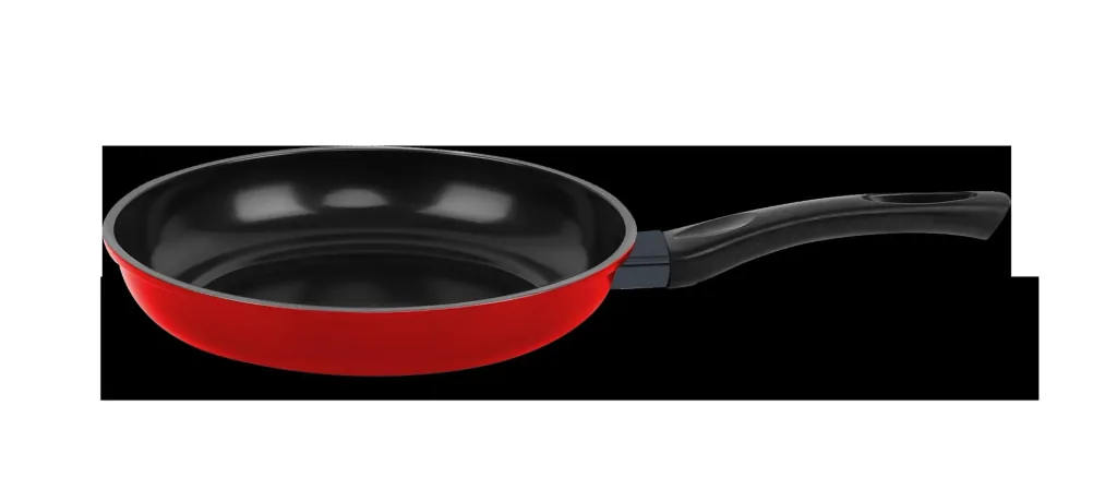 Carbon pan set red, 3-piece (Ø 20 cm/ 24 cm/ 28 cm) with non-stick diamond coating