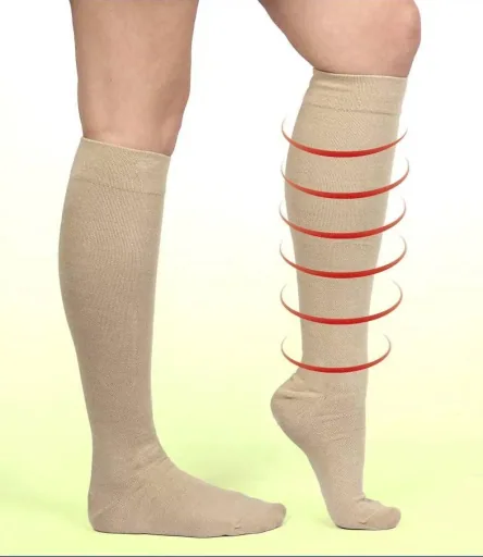 Energy LYCRA support knee socks, beige, size 35 - 38, 1 pair