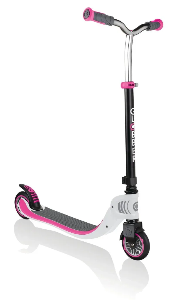 FLOW FOLDABLE 125 scooter, 125 mm, ABEC 5, height adjustable, folding mechanism, white-neon pink