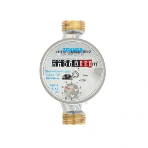 Single-jet apartment water meter for cold water QN 2.5/ R 3/4 / 130 mm