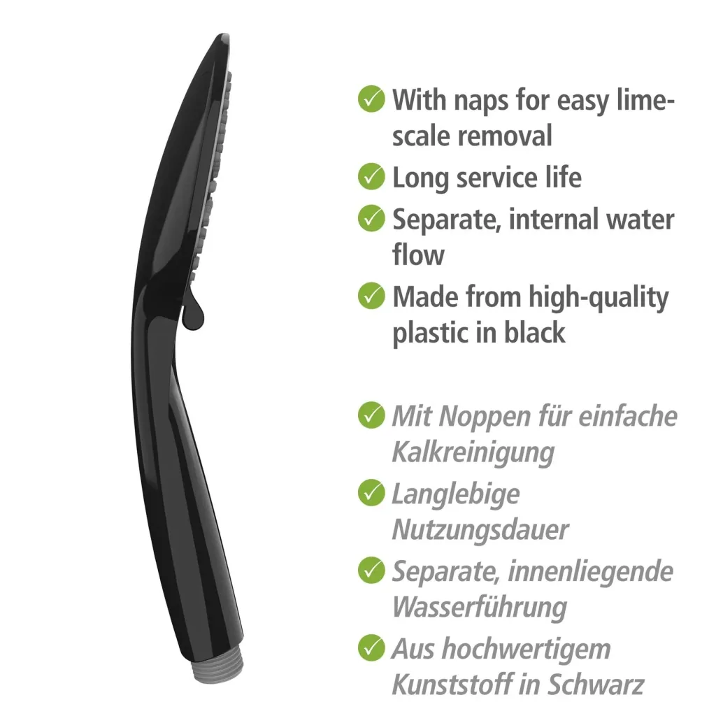 Shower set Young Black, bar length: 66 cm