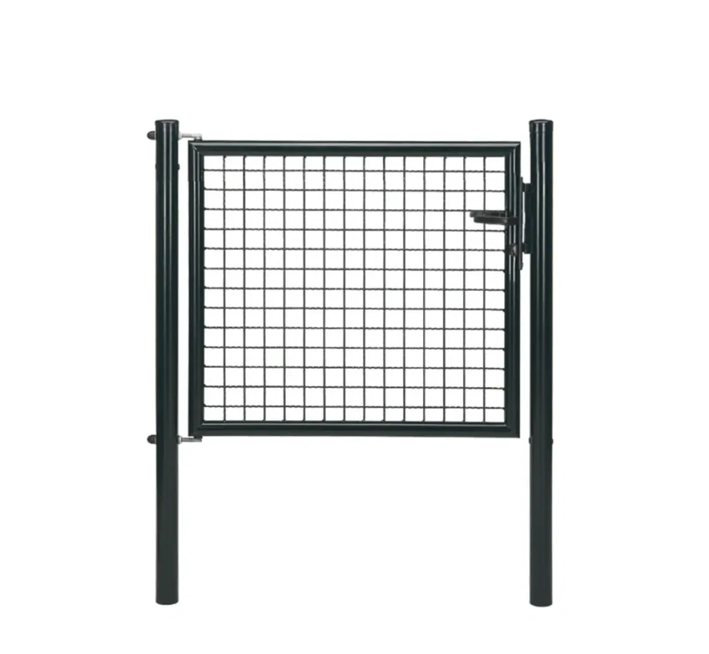 Single corrugated gate with accessories, anthracite metallic, width 100 cm, height 75 cm