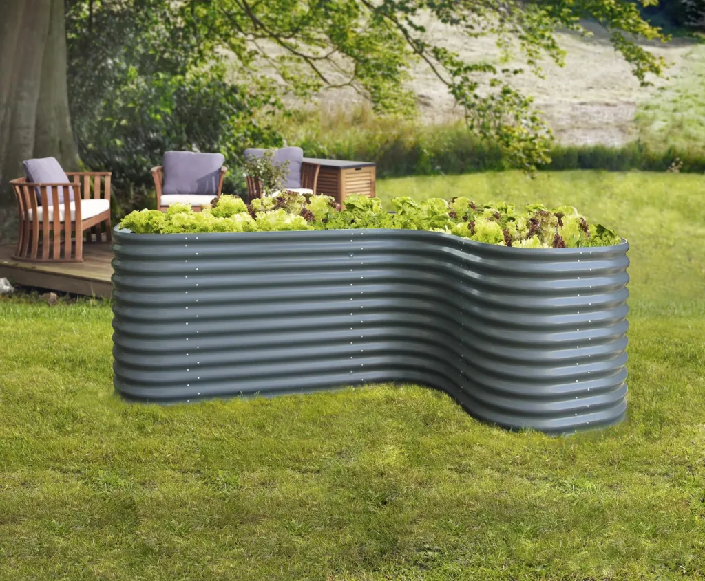 Raised bed extension Curve 858, color granite