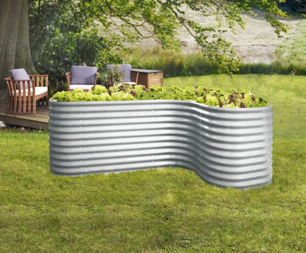 Raised bed extension Curve 858, color granite