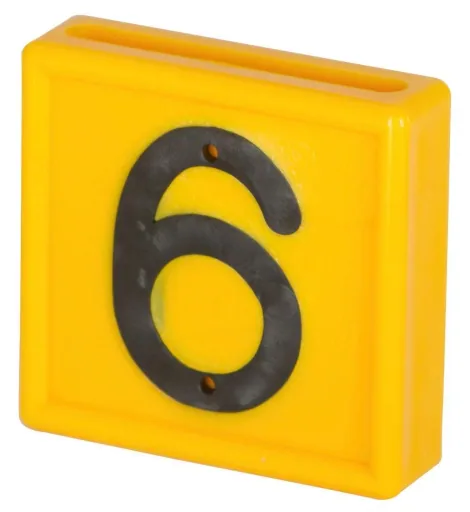 Number block 6 or 9 for marking tapes