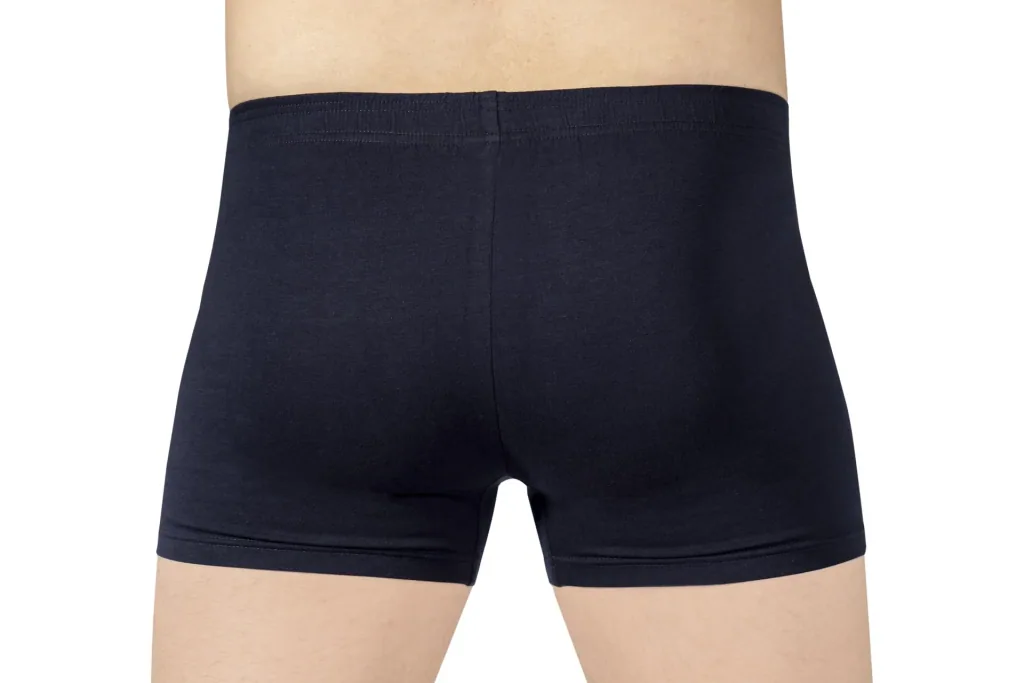 Boxer shorts in a double pack, color navy/navy striped, size M