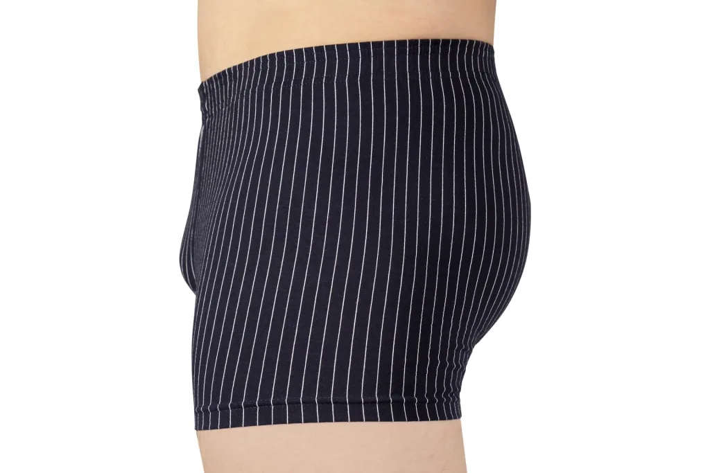 Boxer shorts in a double pack, color navy/navy striped, size M