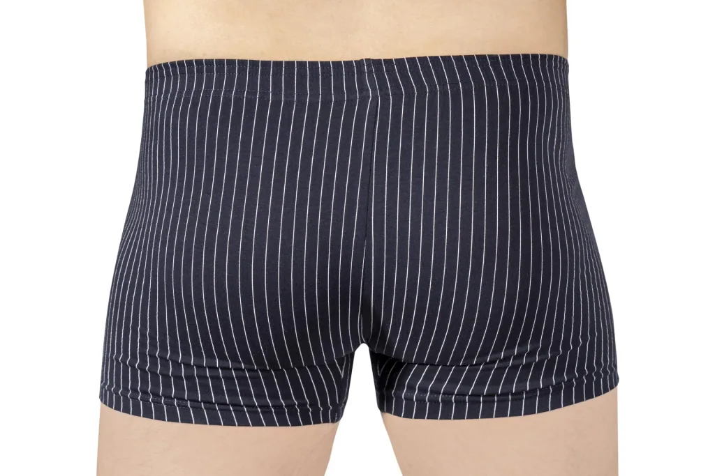 Boxer shorts in a double pack, color navy/navy striped, size M